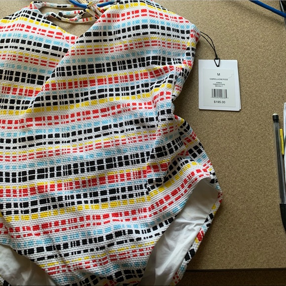 Onia Gabriella Ribbon Stripped Swimsuit - Picture 3 of 3